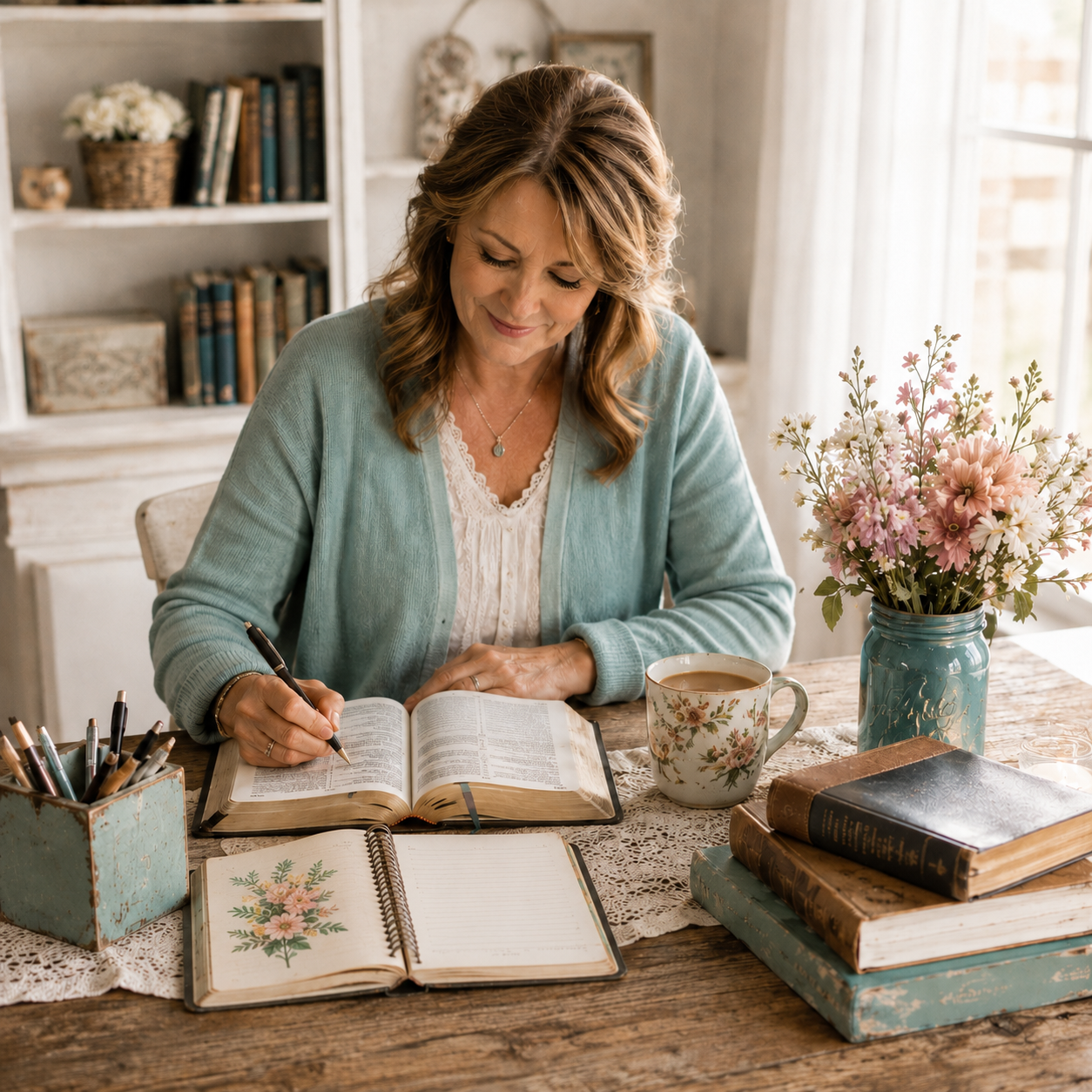 Woman doing Bible Study